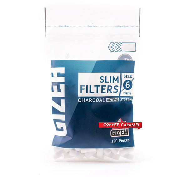 Фильтры для самокруток угольные Gizeh Slim 6 мм