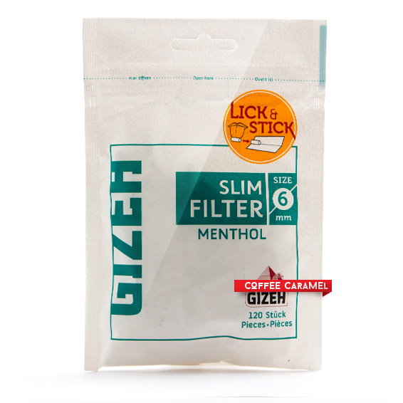 Фильтры для самокруток Gizeh XL Slim Filters Menthol 6мм